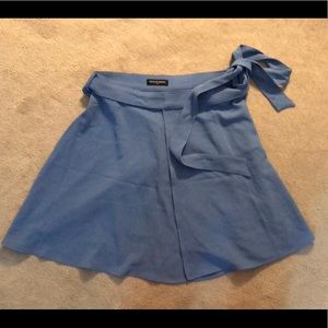 American Apparel Powder Blue Wrap Circle Skirt